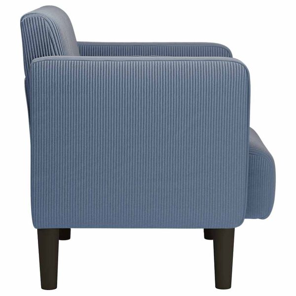 vidaXL Fauteuil met armleuningen 54 cm corduroy stof blauw