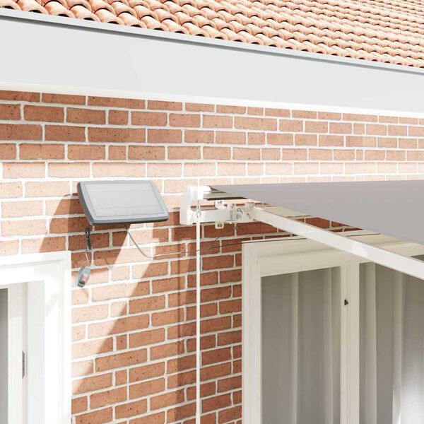 vidaXL Inklapbaar Zonnescherm Lichtgrijs 350 x 250 cm Stof en Staal