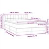 vidaXL Boxspring met matras fluweel roze 140x210 cm