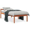 vidaXL Seniorenbed massief grenenhout wasbruin 90x190 cm