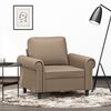 vidaXL Fauteuil 60 cm kunstleer cappuccinokleurig