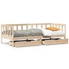 vidaXL Slaapbank met lades 90x190 cm massief grenenhout