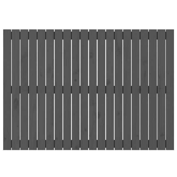 vidaXL Wandhoofdbord 127,5x3x90 cm massief grenenhout grijs