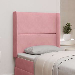 vidaXL Hoofdbord oor Roze 80 x 16 x 4 cm Fluweel