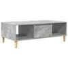 vidaXL Salontafel Beton Grijs 102 x 55 x 35 cm Bewerkt hout