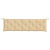 vidaXL Tuinbankkussens 2 st 180x50x7 cm stof gemêleerd beige