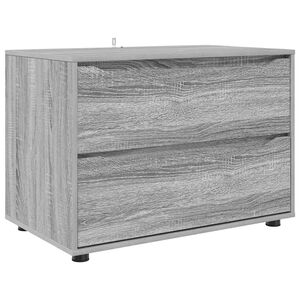 vidaXL Opbergkast 80 x 48 x 57 cm Bewerkt hout Grijs Sonoma