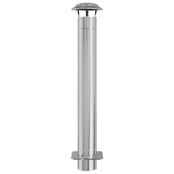 vidaXL Schouw Verlenging Zilver 25 x 25 x 132 cm Roestvrij staal