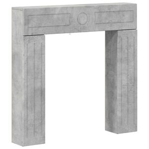 vidaXL Haardomlijsting Betongrijs 102 x 18 x 100,5 cm Bewerkt hout