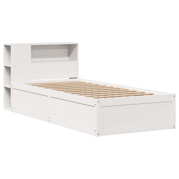 vidaXL Bedframe zonder matras massief grenenhout wit 90x190 cm