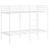 vidaXL Stapelbed zonder matras 100x190 cm staal wit