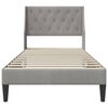 vidaXL Bedframe met hoofdeinde Lichtgrijs 80 x 200 cm Fluweel