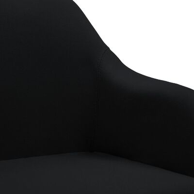 vidaXL Kantoorstoel draaibaar stof zwart