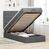 vidaXL Ottoman bed met matras en LED's 100x200cm stof donkergrijs