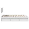 vidaXL Bedframe met hoofdeinde Wit 140 x 190 cm Massief grenenhout