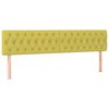vidaXL Boxspring met matras en LED stof groen 200x200 cm