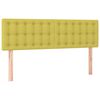 vidaXL Hoofdbord LED 144x5x78/88 cm stof groen