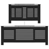 vidaXL Radiatorombouw 205 cm MDF zwart