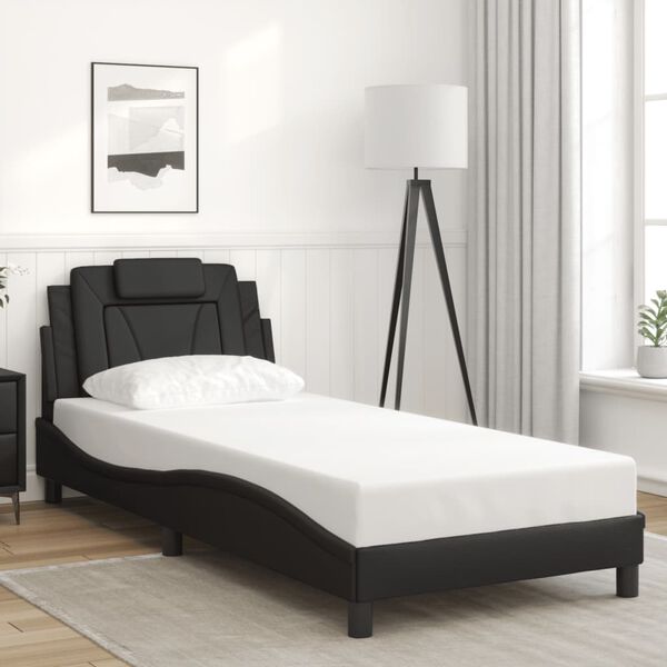 vidaXL Bedframe "Viana" met LED zonder matras zwart 80x200 cm