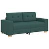 vidaXL Loveseat Bank Donkergroen 180x77x82 cm Stof