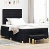 vidaXL Boxspring bed met matras met hoofdeinde Zwart 120 x 190 cm Stof