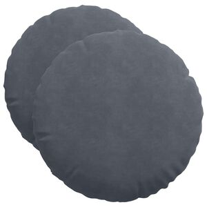 vidaXL Zitkussens 2 st Fluweel Donkergrijs &Oslash;50 x 19 cm