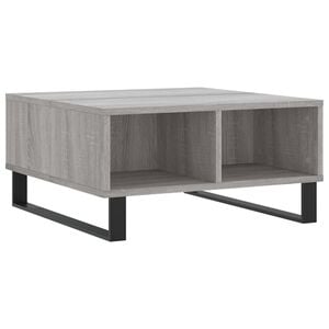 vidaXL Salontafel 60x60x30 cm bewerkt hout grijs sonoma eikenkleurig