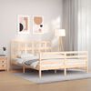 vidaXL Bedframe met hoofdbord massief hout 160x200 cm