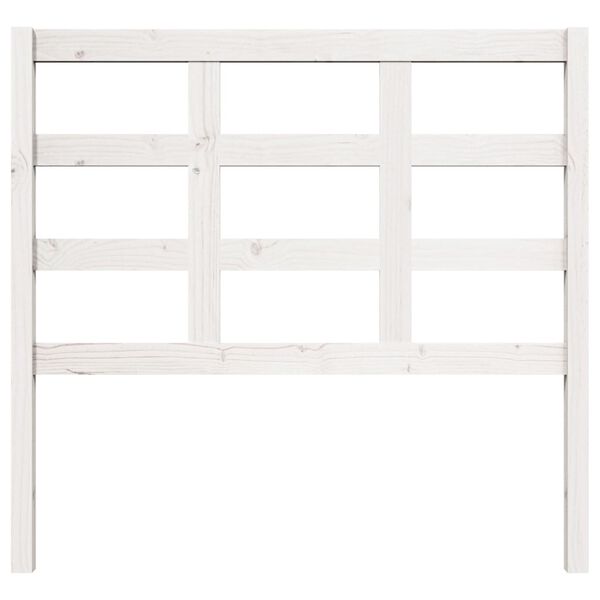 vidaXL Hoofdbord 105,5x4x100 cm massief grenenhout wit