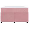 vidaXL Bedframe met matras met matras Roze 120 x 190 cm Fluweel