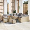 vidaXL Tuin Sofa Set 12 pcs Beige poly rattan