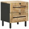 vidaXL Nachtkastje Naturel 40 x 33 x 46 cm Massief Mango Hout
