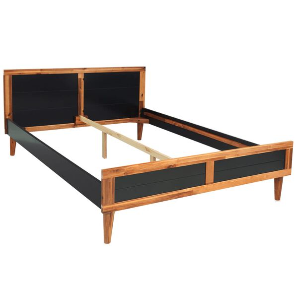 vidaXL Bedframe met nachtkastjes massief acaciahout