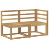 vidaXL Outdoor Midden- en Hoeksalon 2 Stuk Wit Massief Acaciahout