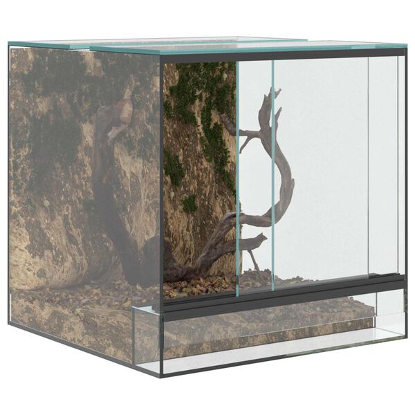 vidaXL Terrarium met opslag Doorzichtig 30 x 30 x 30 cm Glas