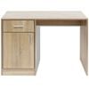 vidaXL Bureau met lade en kastje 100x40x73 cm eiken