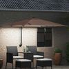 vidaXL Tuinparasol Taupe 248,5 x 247,5 x 160 cm Polyester en staal