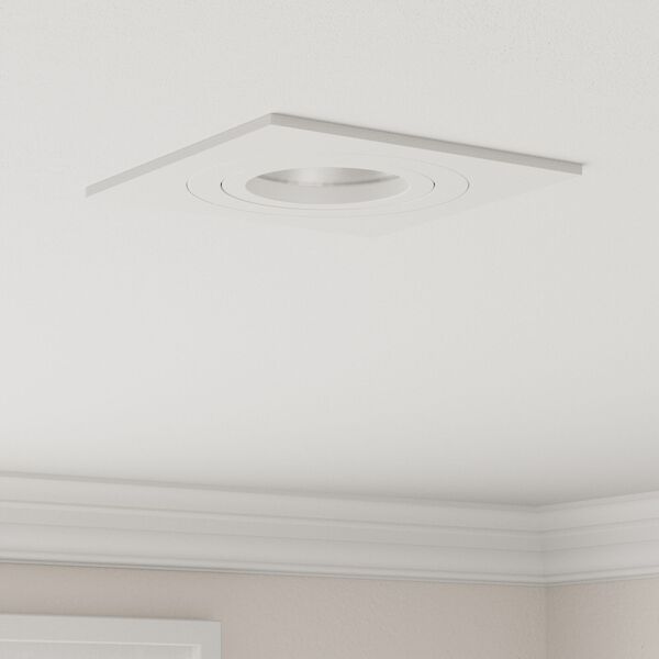 vidaXL Spotje 6 pcs Wit 9 x 9 x 2 cm Aluminium