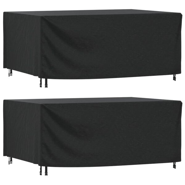 vidaXL Tuinmeubelhoezen 2 st waterdicht 420D 225x143x90 cm zwart