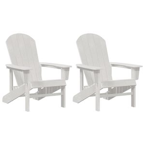 vidaXL Tuinstoel 2 st Wit Polyetheen
