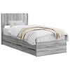 vidaXL Bedframe met opbergruimte en hoofdbord met lade Grijs sonoma