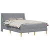 vidaXL Bedframe met matras Lichtgrijs 120 x 190 cm Polyester