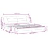 vidaXL Bedframe zonder matras "Hvar" stof lichtgrijs 200x200 cm