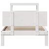 vidaXL Bedframe met hoofdbord massief grenenhout wit 75x190 cm