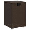vidaXL Afdekkast voor propaangasfles 40x40x60 cm Poly Rattan bruin