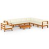 vidaXL 10-delige tuinloungeset met kussens 100x60 cm acaciahout