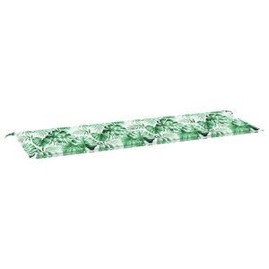 vidaXL Tuinbank Kussen Bloemen Groen 150 x 50 x 4 cm Oxford stof