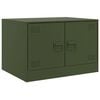 vidaXL Salontafel 67x50x44 cm staal olijfgroen