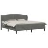 vidaXL Bedframe met matras Donkergrijs 180 x 200 cm fluweel