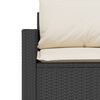 vidaXL 6-delige Loungeset met kussens poly rattan zwart